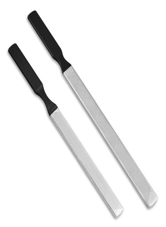 COMNICO 2pcs Toe Nail Files for Thick Nails, Professional 4 Sides Nail File Stainless Steel Nail Dresser Manicure Pedicure Tool for Men Seniors Dogs - Image 1